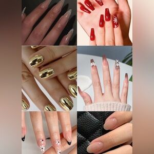 Glamorous Set Of 6 Press-On Nails